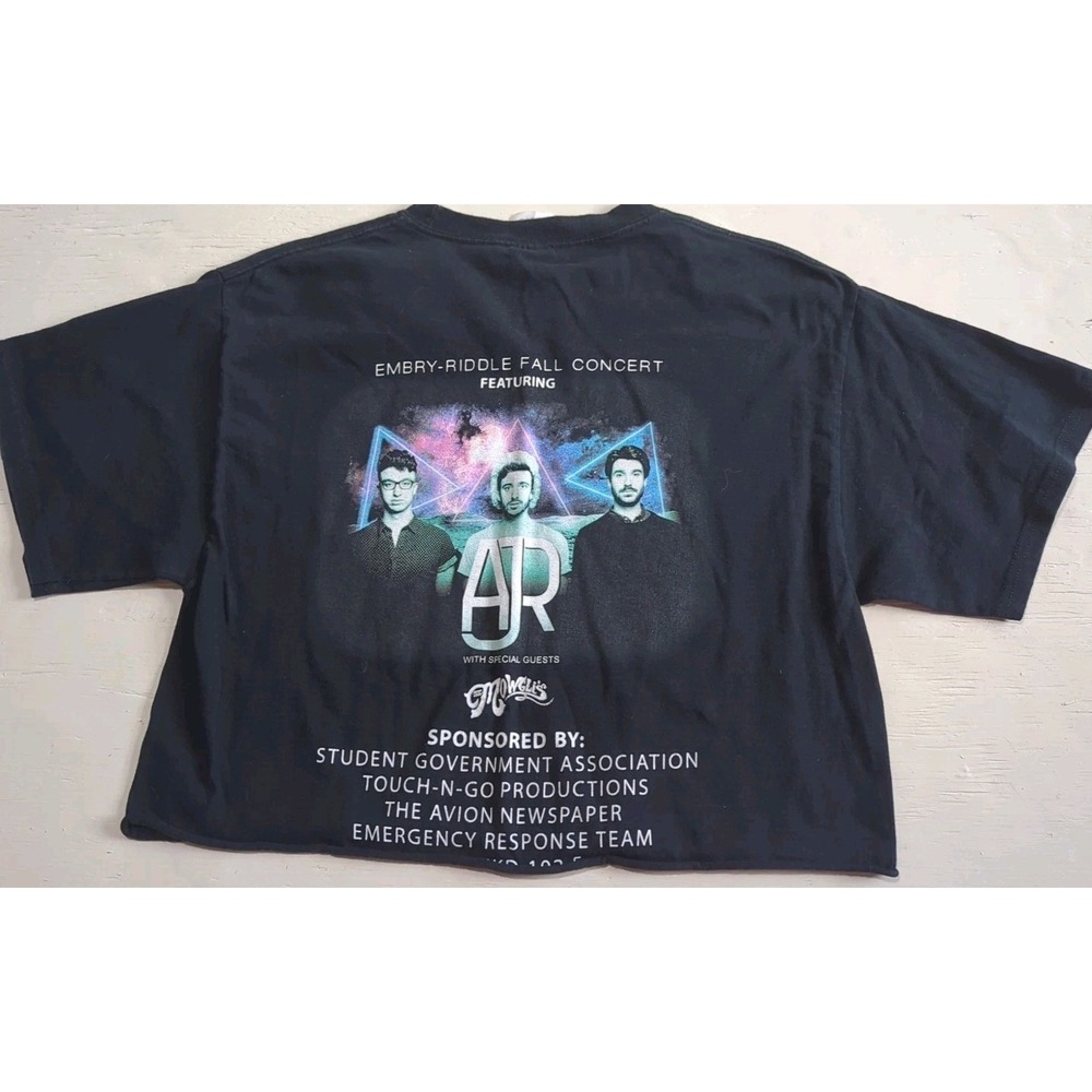 AJR 2019 Concert Embry-Riddle Concert Cropped Tee Size M Eaglepalooza